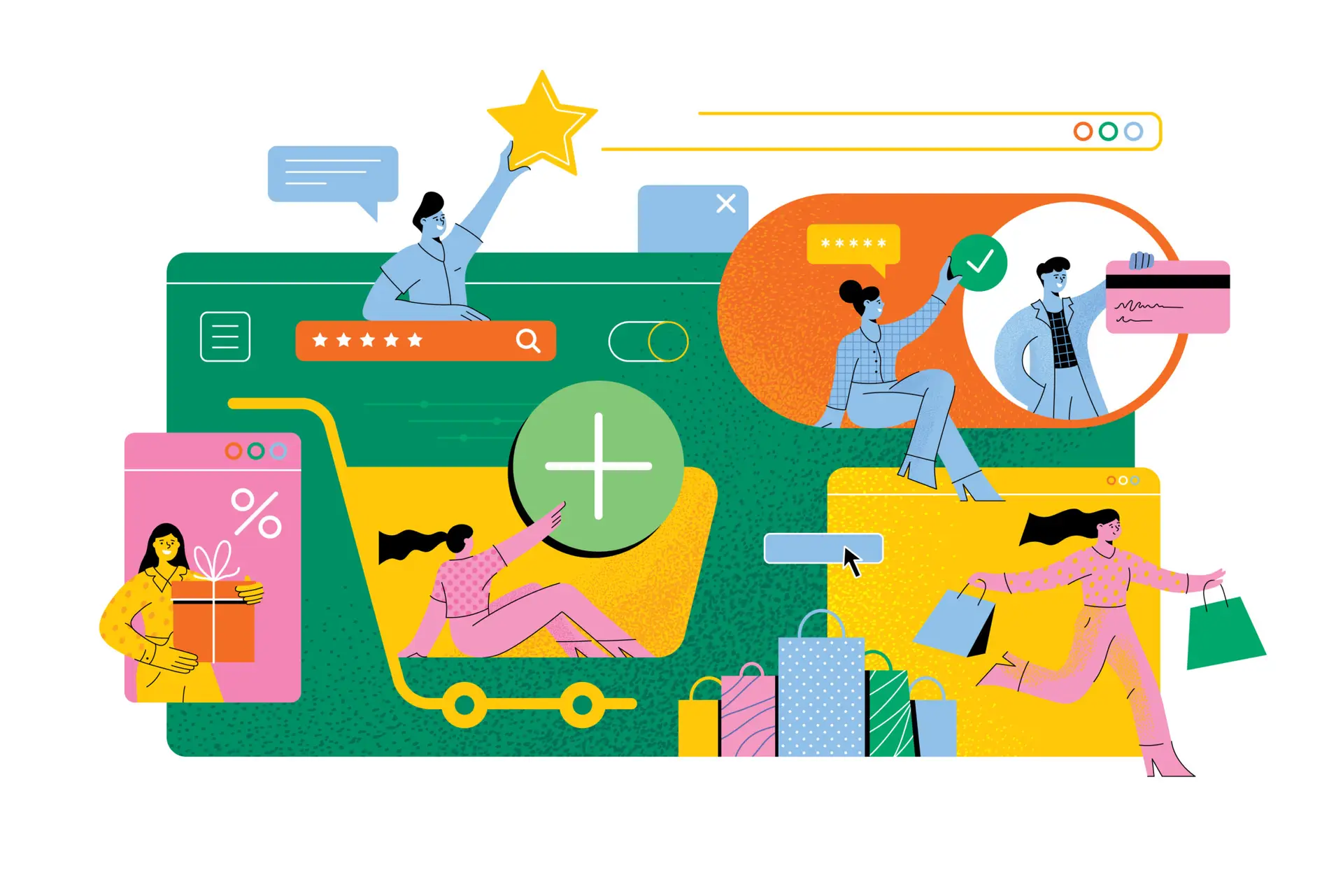 Digital Design System Illustration for Branding Ecommerce