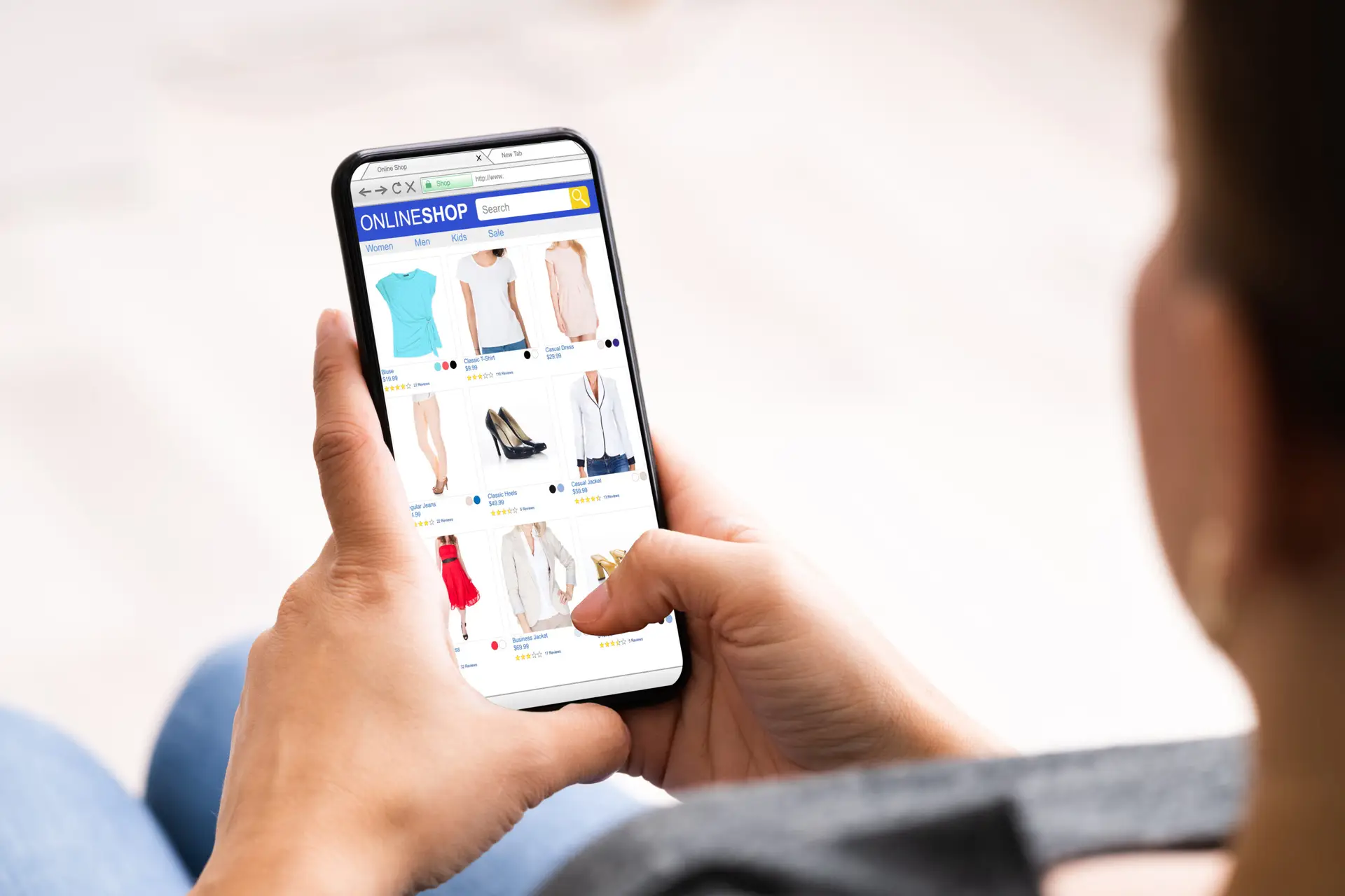 Hand Holding Online Ecommerce Store Open