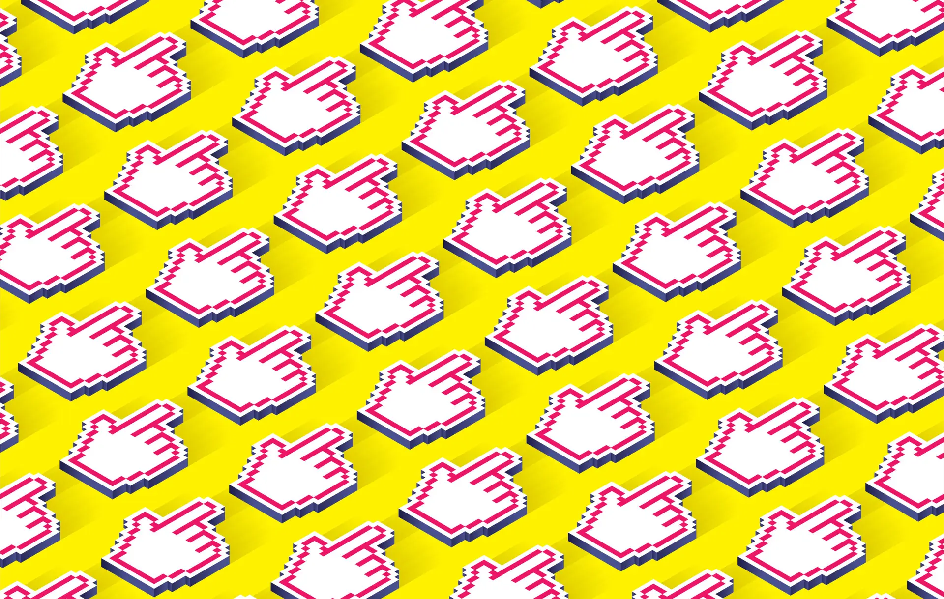 Mouse Click Icon Pattern Illustration for Ecommerce Display Advertising