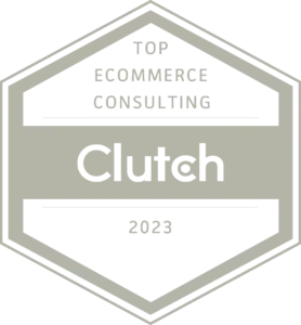 Top Ecommerce Consulting Firm Award Clutch 2023 Gray