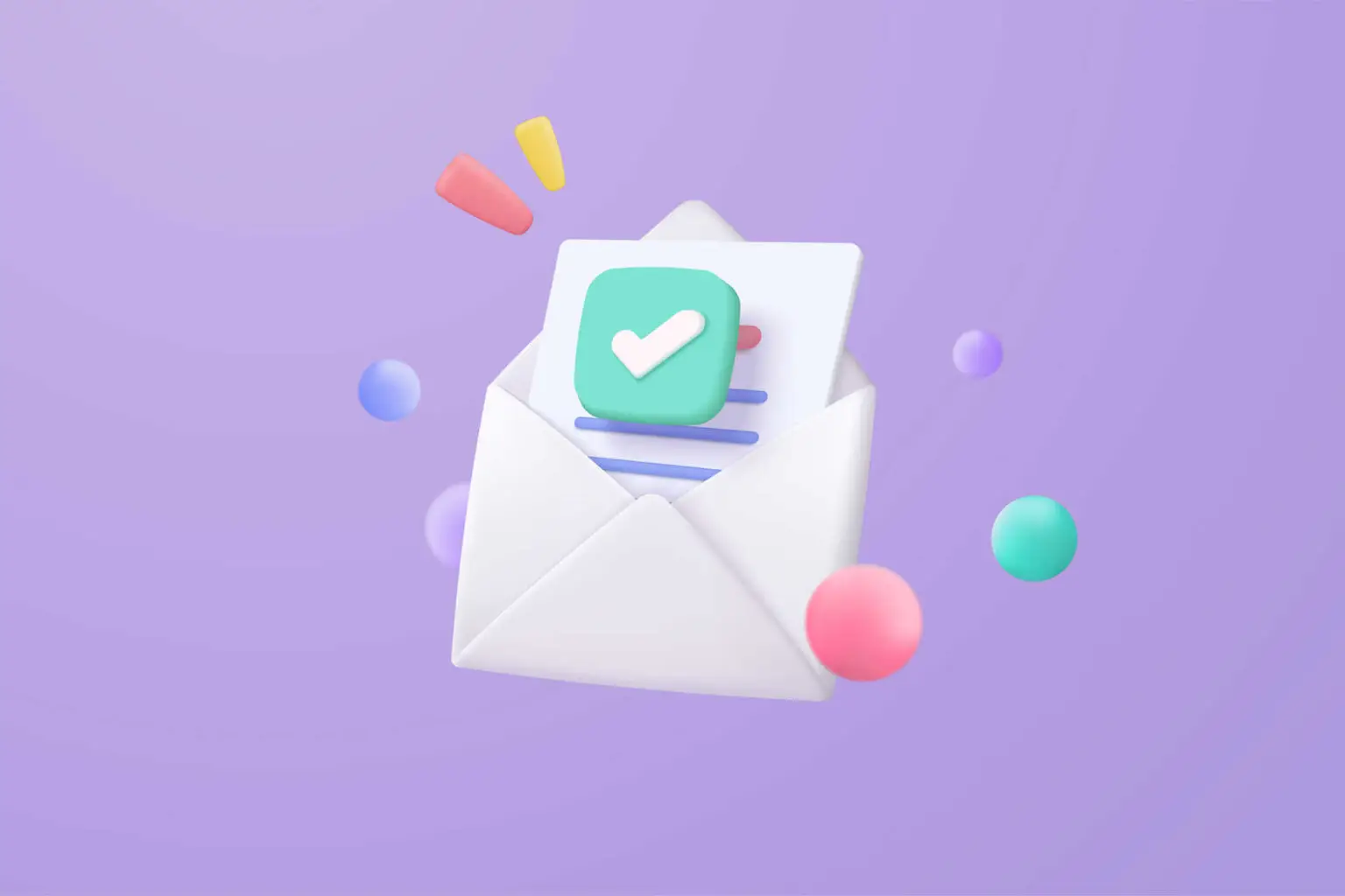 3d mail envelope icon with notification new message on purple background. Minimal email letter with letter paper read icon. message concept 3d vector render isolated pastel background