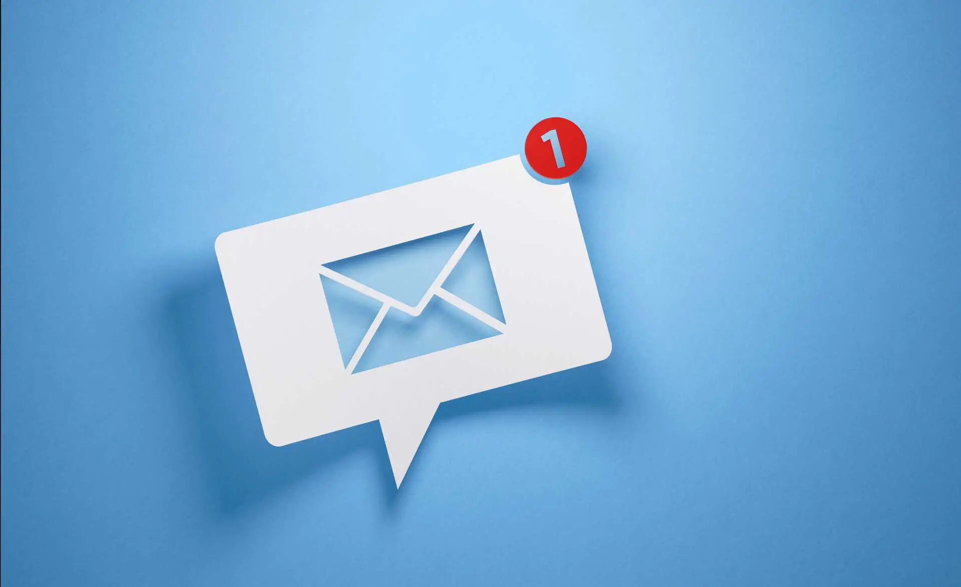 Chat bubble email marketing illustration