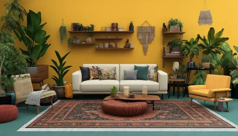 Home Decor Chair Side Table 3D Rendering