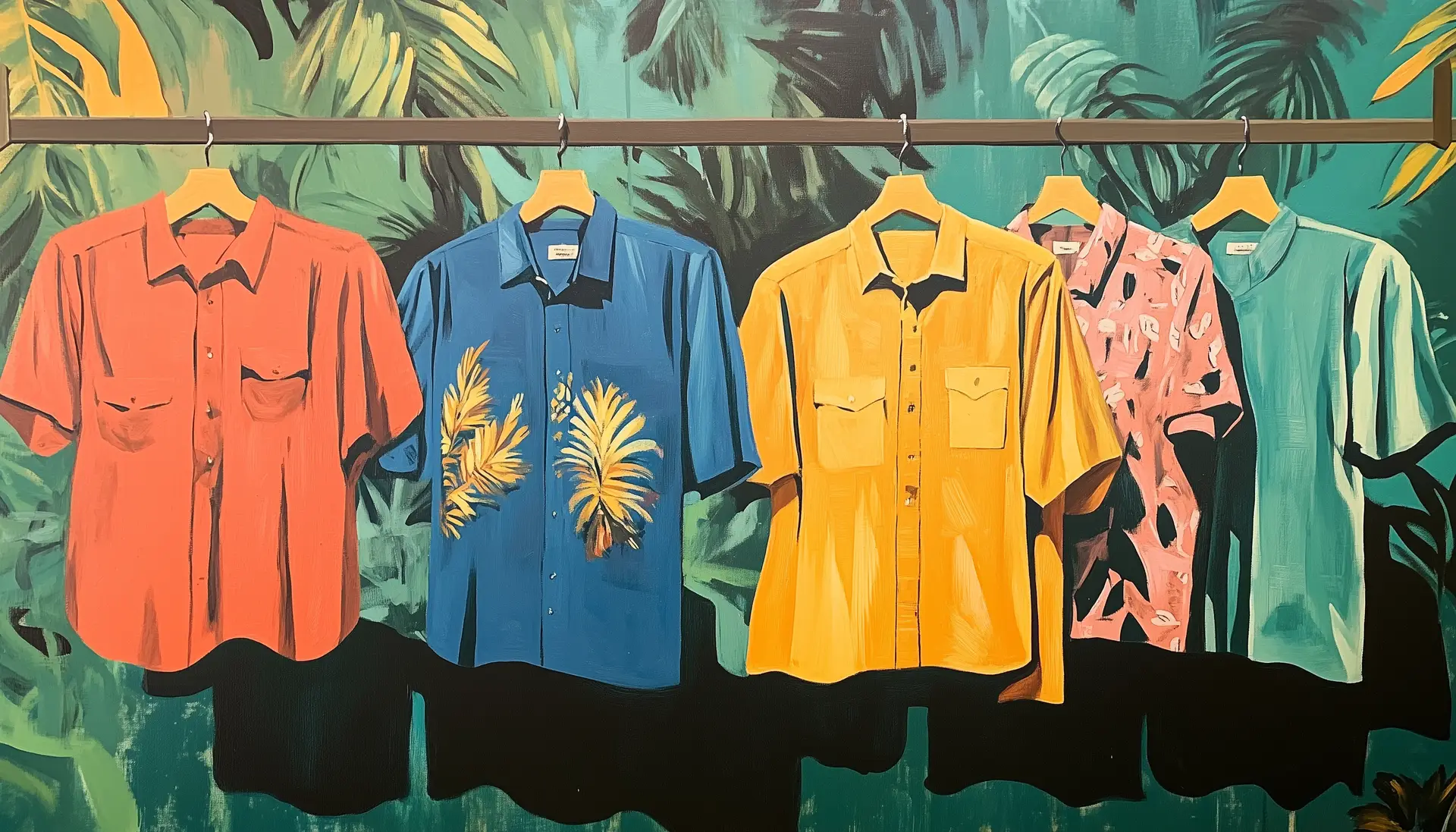 Four Shirts On Hangers Product Pages