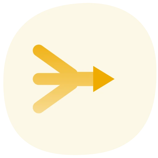 Arrows merging into one icon