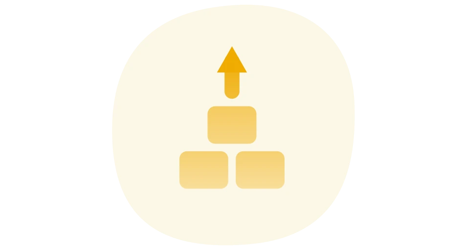 Stacking blocks icon