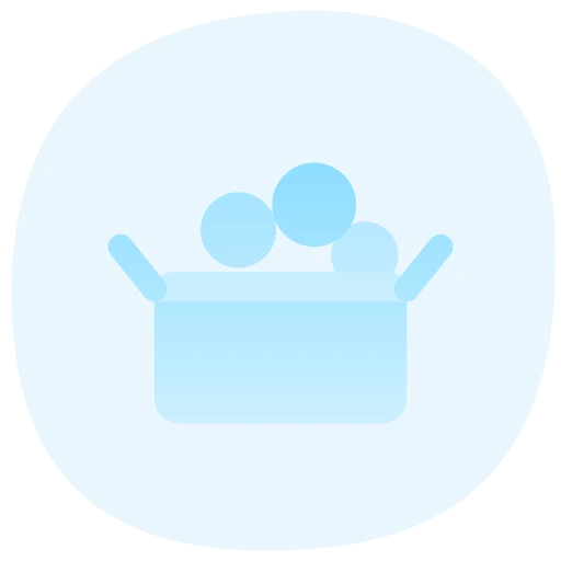 Overflowing box icon