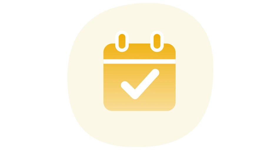 Calendar with checkmark icon