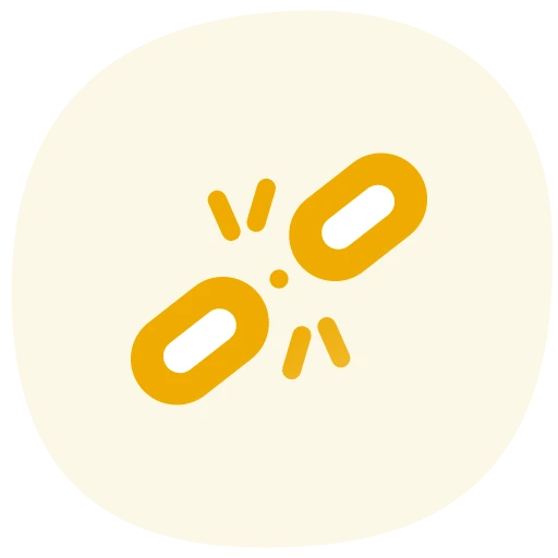 Strained chain link icon