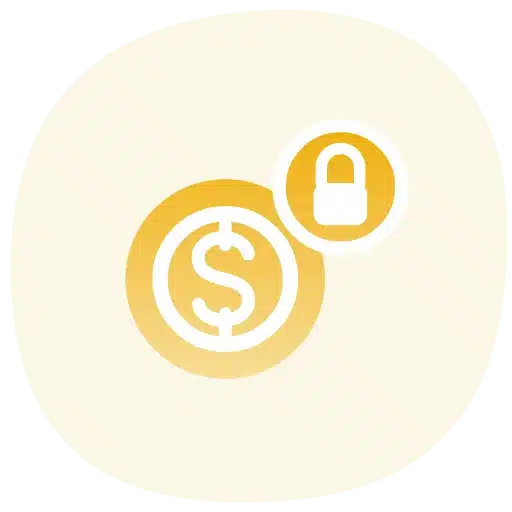 Coin with padlock icon