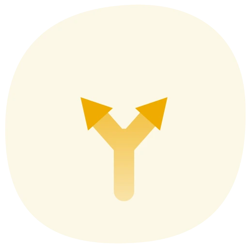 Forked arrow icon