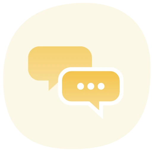 Two speech bubbles icon