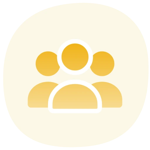 Team of three people icon