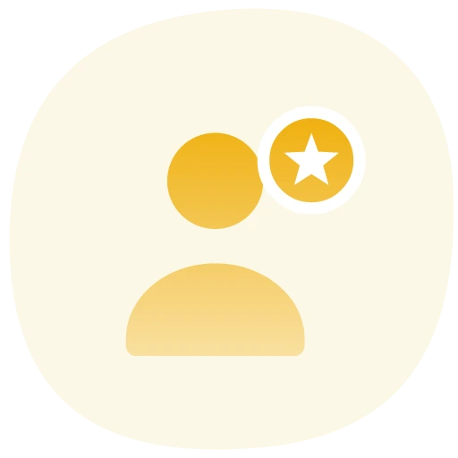 Person with star badge icon